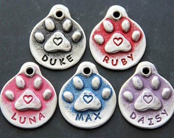 Dog Tags For Dogs Personlized, Dog Collar Tag, Pet Tag, Hand Stamped Dog Tag, Pet Lover Gift