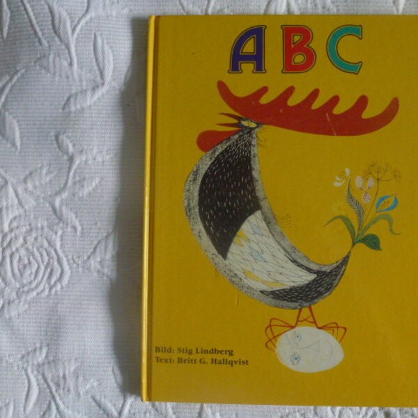 RESERVED FOR ZUZA Vintage Swedish Stig Lindberg childrens book / abc