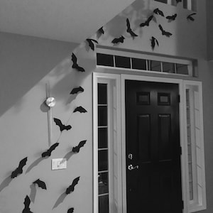 Black Cardstock Bats ~ Halloween Decor