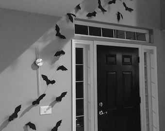 Black Cardstock Bats ~ Halloween Decor