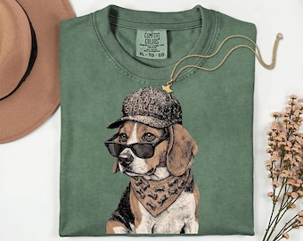 Beagle Dog Treat Stealer Shirt: Comfort Colors Graphic Tee, Gift, Oversize, Pet Parent Gift Idea, Vintage Style Dog Shirt, Cute Dog Mom Tee