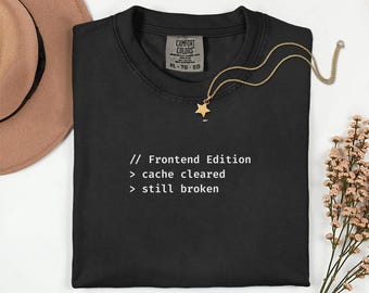 Cache Me If You Can フロントエンド開発者シャツ Comfort Colors 1717、面白いプログラマーTシャツ、コーディングユーモアシャツ、ソフトウェアエンジニアシャツ