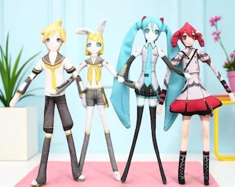 Anime Kasane Teto Mizuki Len Rin Cosplay Doll Stuffed Mascot Twistable Shape Body Wire Skeleton Action Dolls Accessories