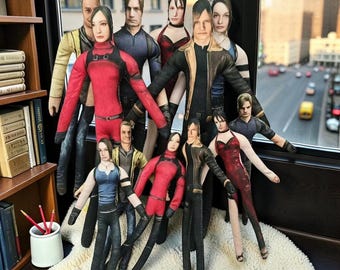 28 cm Spiel Grace Leon Kennedy Resident Evil Plüsch-Puppe Mit Körperdraht Flexibles Böses Jill Valentine Ethan Winters Ada Wong Stofftier Geschenke