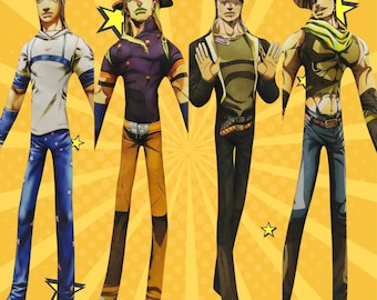 JoJo's Bizarre Adventure Jotaro Kujo Joseph Joestar Gyro Zeppeli Johnny Joestar Stoffpuppe Abstrakt Wire Skeleton Cosplay Geschenk