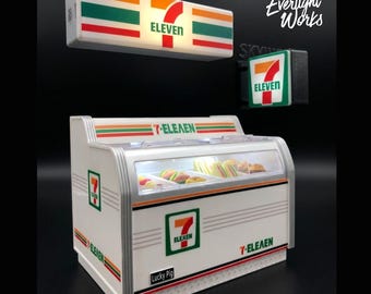 Imán para mostrador de exhibición de alimentos en miniatura / Imán para refrigerador de mini gabinete de alimentos a escala 1:12 / Tienda de conveniencia japonesa Kawaii
