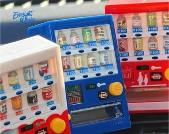 Mini imanes retro japoneses / Boombox, reproductor de casetes, juego de máquinas expendedoras