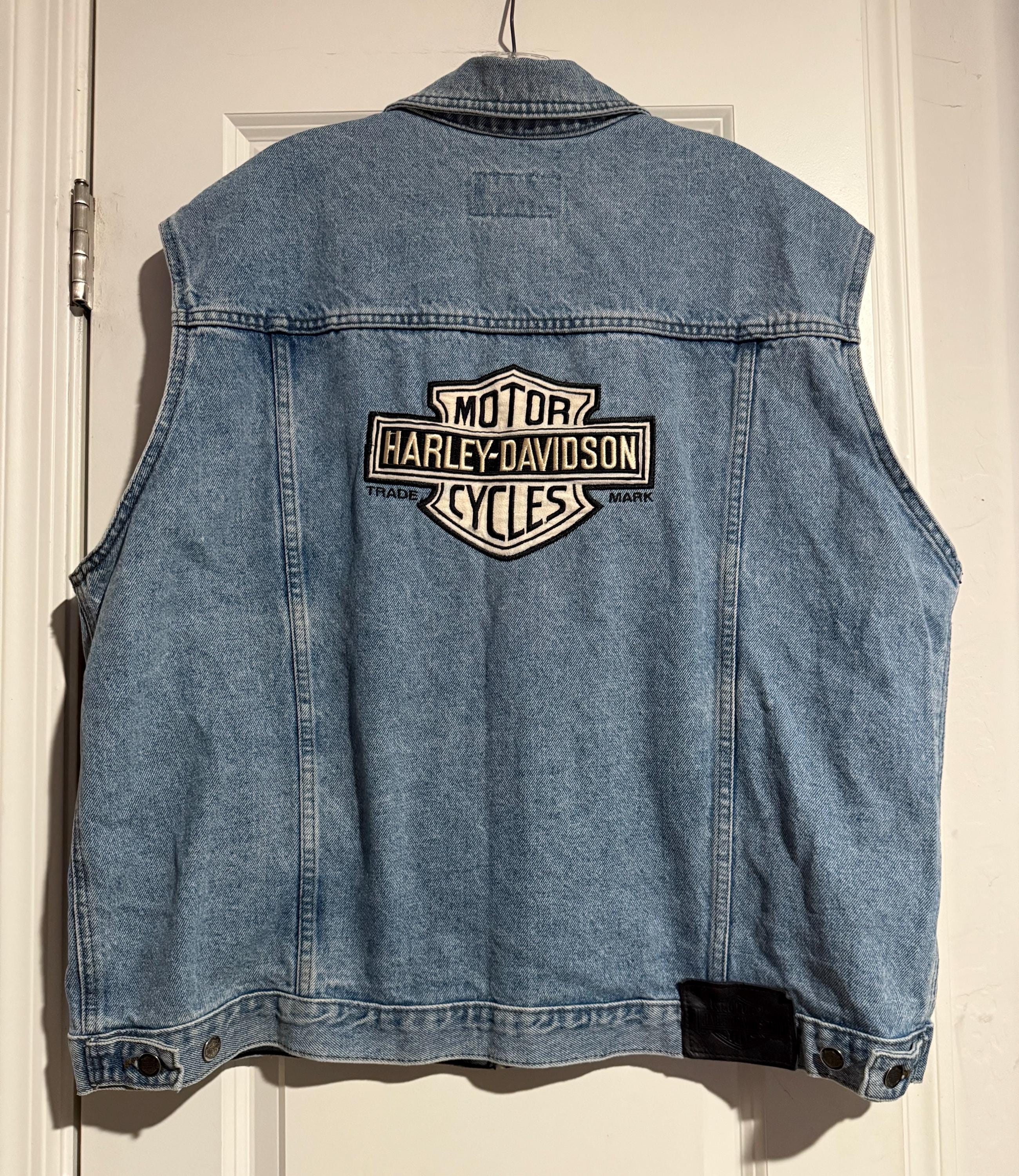 Harley Davidson Vintage Denim Jacket - Etsy