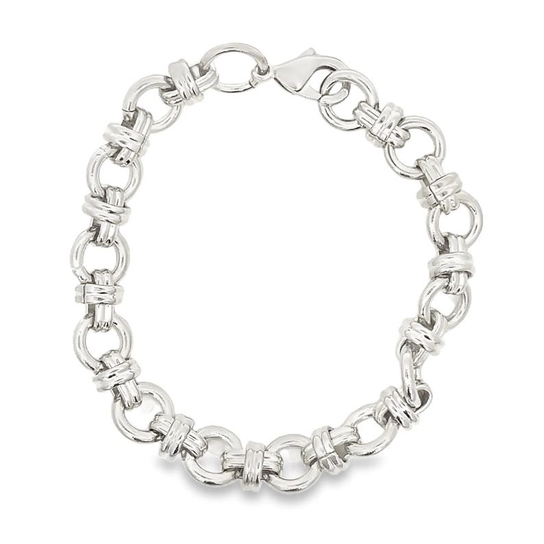 Silver Link Chain Necklace, Rhodium Chunky Demi Fine Jewelry - Etsy