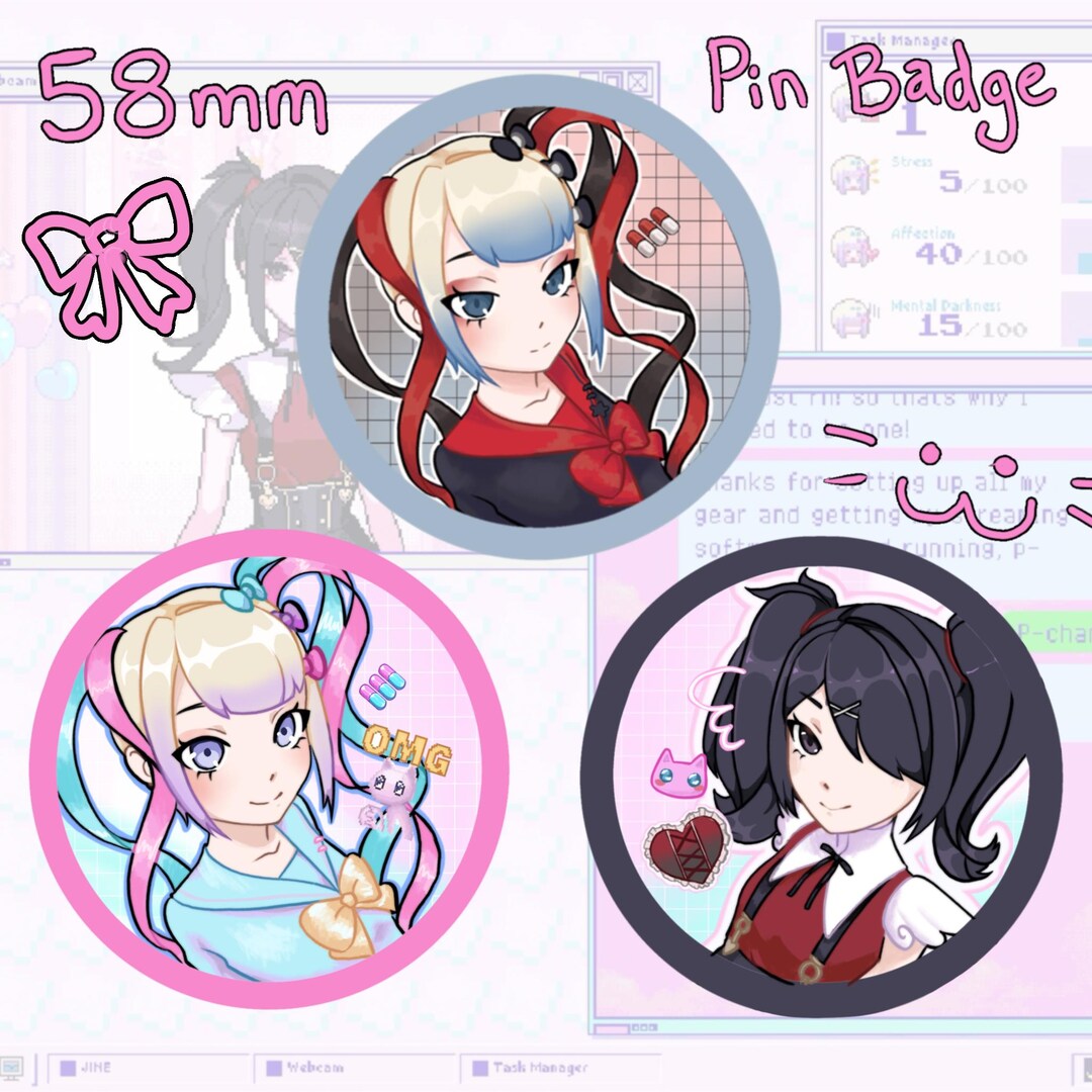 Up Streamers Pin Needy Streamer Overload - 58mm Pin Badges - Etsy Australia