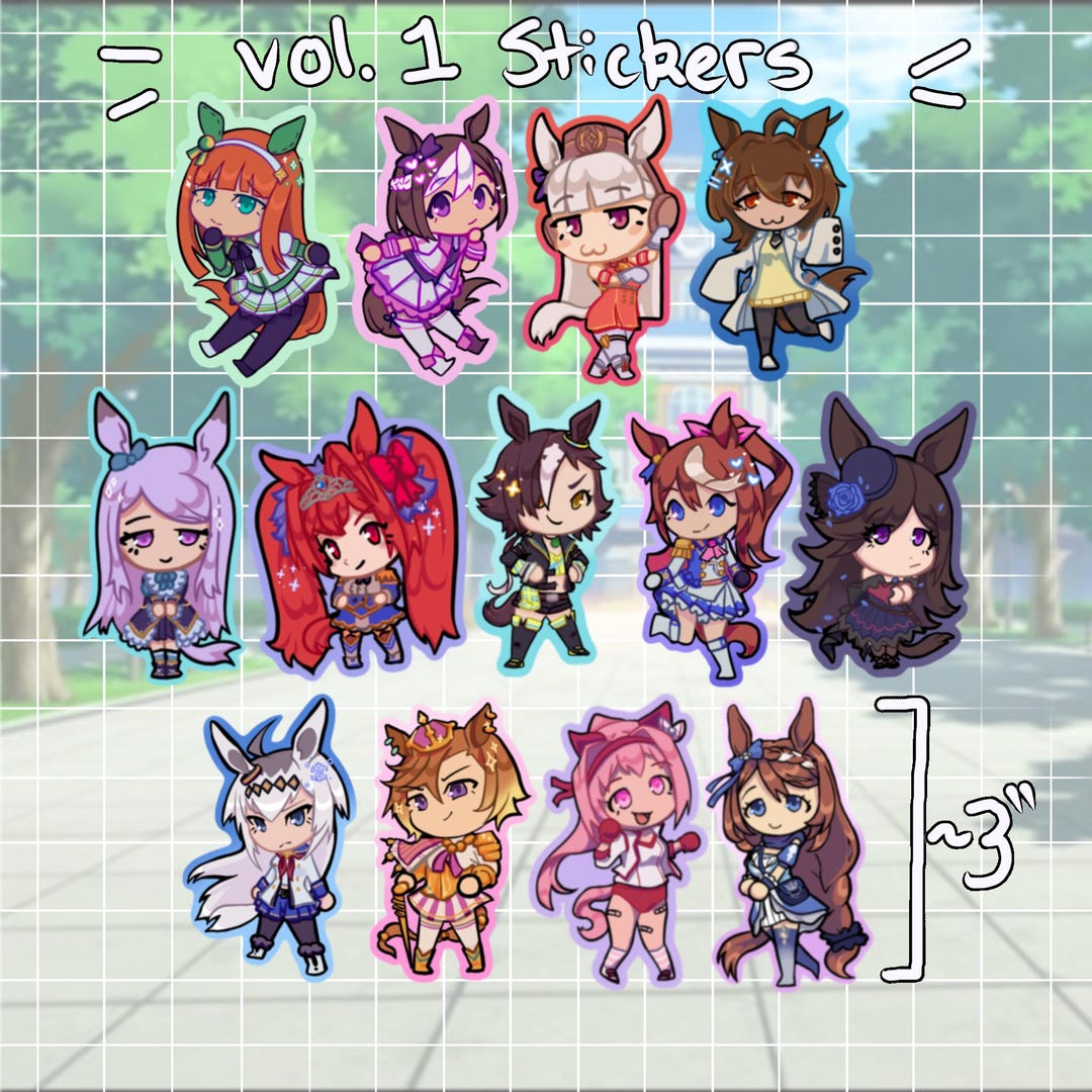 Uma Sticker Set Uma Musume 3” Stickers Vol. 1 ! - Etsy