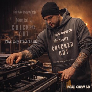 Mentally Checked Out Hoodie | Burnout, Tired, Introvert Humor