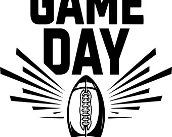 Football Game Day SVG PNG | Super Bowl T-Shirt Graphic | Cut File Instant Download