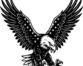 Eagle American Flag SVG PNG, Patriotic Veteran Gift, Independence Day Cut File