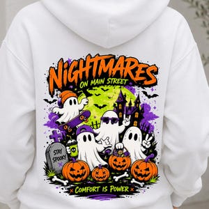 Ghost Sweatshirt, Spooky Fall Sweater, Halloween Hoodie, Retro Halloween Sweatshirt, Haunted House Ghost Pullover