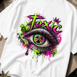 Toxic Eye Shirt, Grunge Graphic Comfort Colors Tee, Edgy All Seeing Eye Shirt