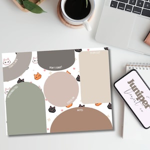 Pixel Cats, Daily Notepad, 8.5 x 11 in., 25 - 50 pages