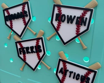 Charms de sac personnalisés Bogg losanges baseball/softball