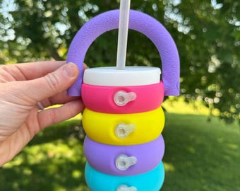 Flotteur de piscine court de 12 oz avec poignée de nouilles de piscine