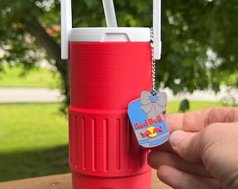 Ouvre-boîte bleu et rouge pour boissons énergisantes