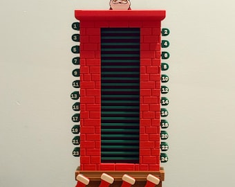 Santa Down the Chimney Advent Calendar | Christmas Countdown | Interactive 3D Printed Santa Countdown | Kids Christmas Tradition