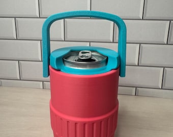 Porte-bidon court 12 oz avec couvercle : pochette pour boisson rétro