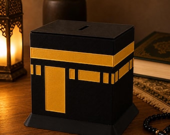 3D Printed Kaaba Coin Bank | Islamic Decor Money Box | Eid Gift | Muslim Home Decor