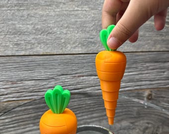Carrot Pop Fidget For Babies | 3D Printed Sensory Toy | Push Fidget | Kids Gift