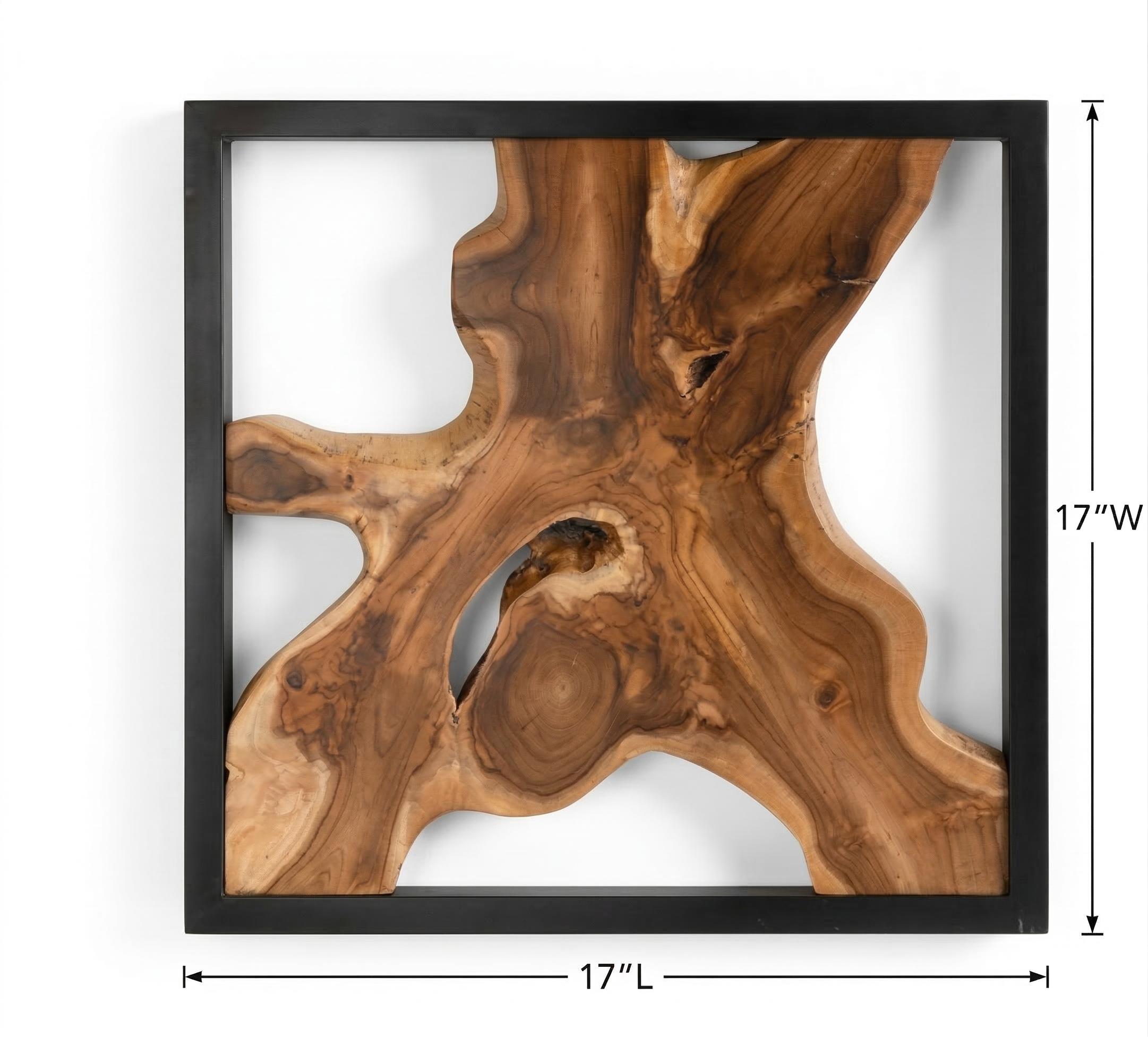 Live Edge Teak Wood Wall Decor Rustic Wooden Wall Art Set of Two - Etsy