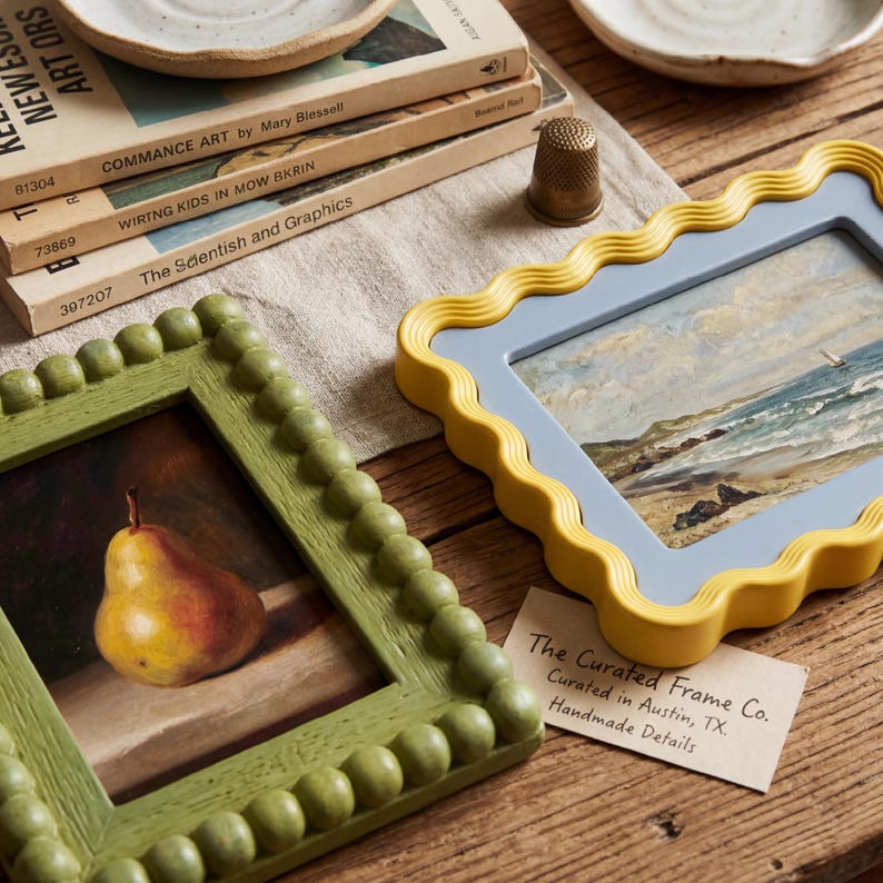 Vintage Colorful Mix and Match Picture Frame Set, Curated Eclectic ...