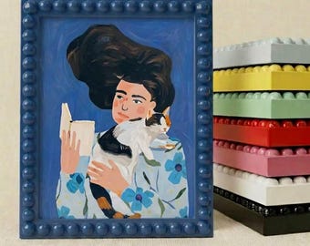 Custom Colorful Bobble Picture Frame, Retro Beaded Photo Frame, 4x6 5x7 8x10, 18 Colors Choose,  Modern Eclectic Decor Frame for Wall Table