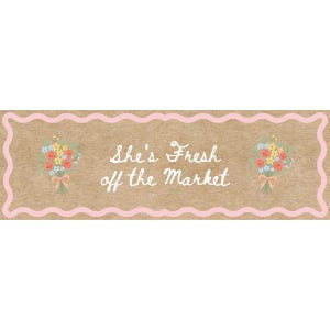 Fresh Off the Market Bridal Shower Banner, Farmers Market Theme (PNG Digital Download)