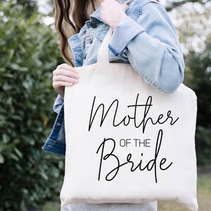 Mother of the Bride Tote, Minimalist Wedding Gift, Elegant Bride's Mom