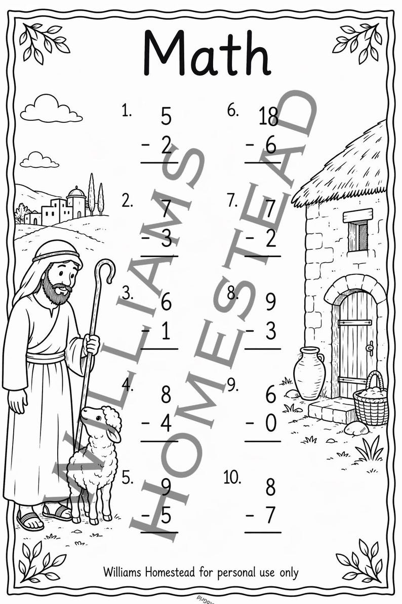 Math Worksheets for Grades 1 and 2 | Christian Homeschool Printable ...