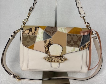 00s Coach Denim Patchwork Pocket Hobo Shoulder Bag, Style #10019