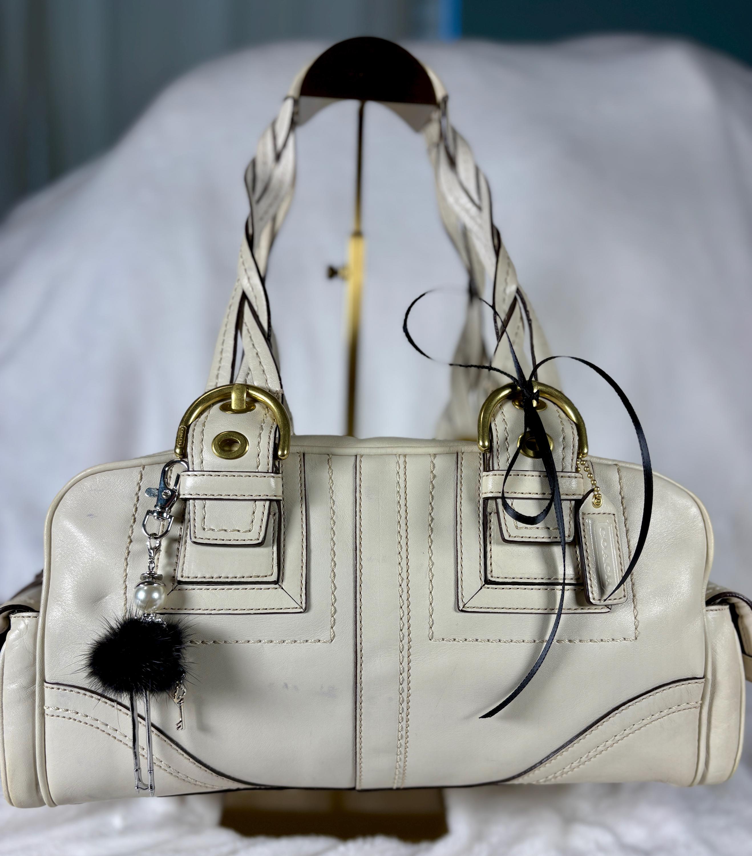 美品】COACH コーチ マーサーサッチェル デニム ブルーハンドバック