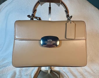 Coach Eliza Top Handle in Sand/Taupe