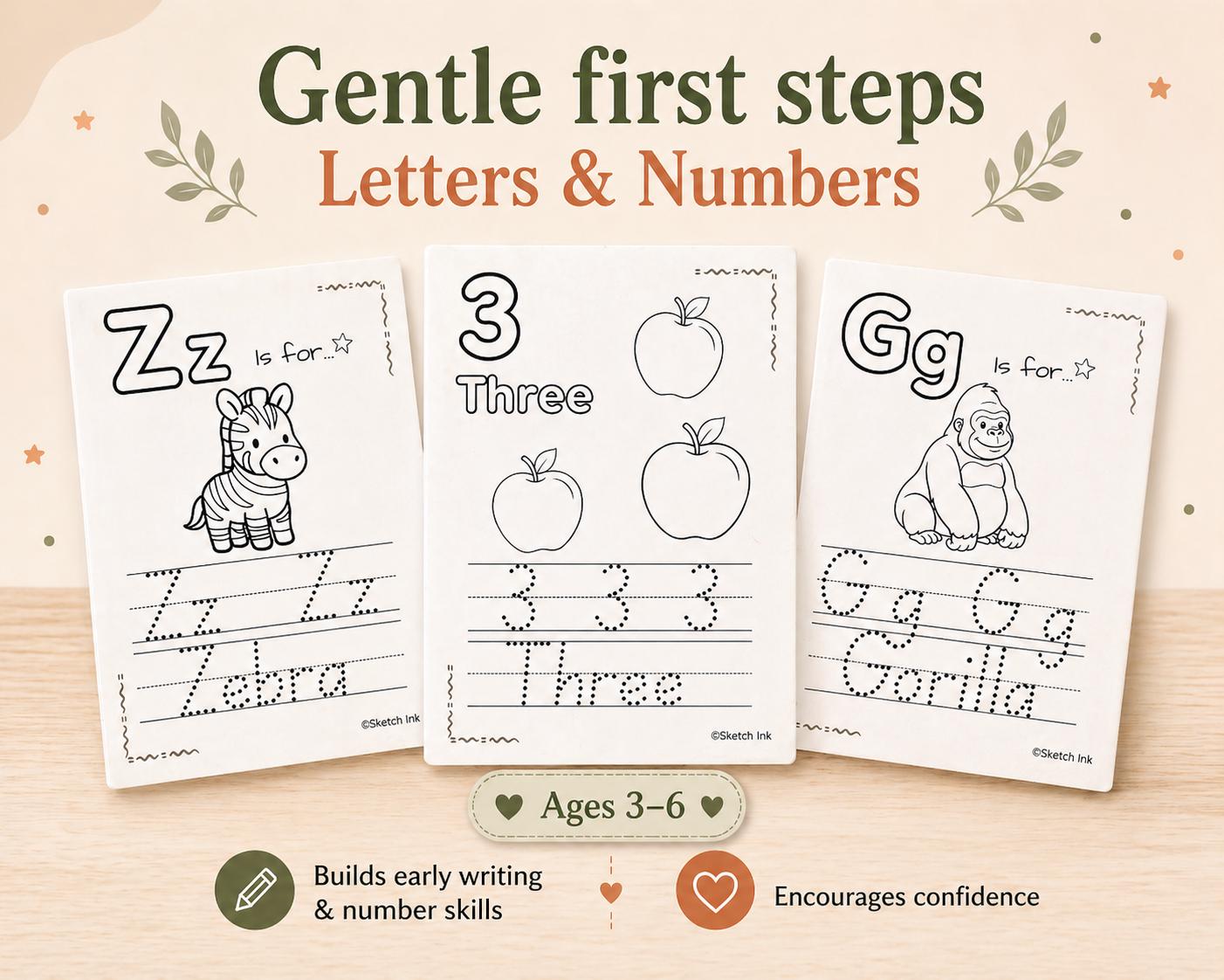 Abcs and 123s Tracing Book for Kids | Preschool Alphabet & Number ...