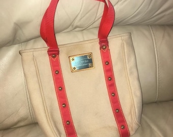 Louis Vuitton Inventeur Cabas MM beige x red bag