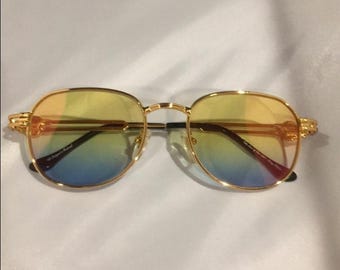 Vintage Frames Tokyo A4 24 KT Gold Yellow Blue