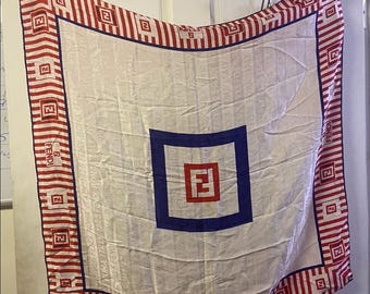 Fendi Scarf vintage silk sailor design