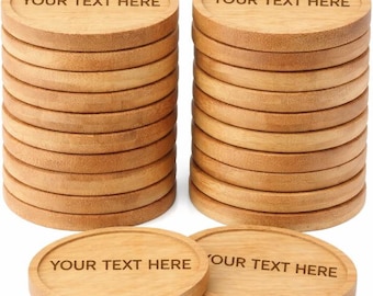 Custom Engraved Bamboo Coasters