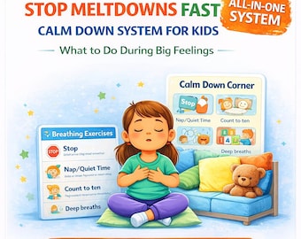 Complete Calm Down System & Repair Strategy Cards for Kids | Stop Meltdowns Fast