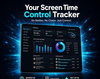 Parenting Tracker For Kids | Your Screen Time Control Planner | Digital Download