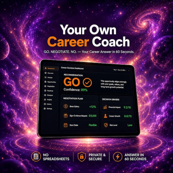 Personalized Career Coaching | Your Own Web App | Decision Tool for Career Transition