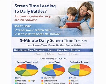 5-Minuten tägliche Bildschirmzeit für Kinder. Reduzieren Sie die Bildschirmzeit und streichargumente