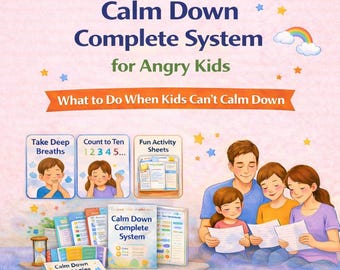 Wutbewältigungskonzept. Set aus 18 Karten, Anleitungen und Komplettes System