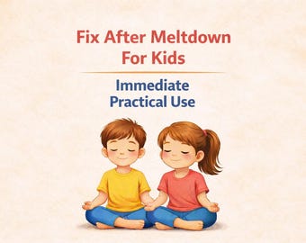 Meltdown Strategiekarten für Kinder. Was im Moment zu tun ist