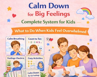 Hilft Kindern, mit großen Gefühlen ohne Meltdowns umzugehen. Toolkit zur emotionalen Regulierung & Bewältigung Fähigkeiten Aktivitäten (druckbar)