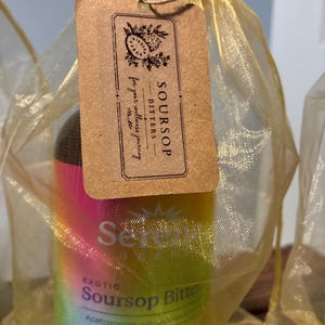 Soursop Bitters Herbal Extract | Botanical Blend, Gut Health Tonic (16oz) Yellow Organza